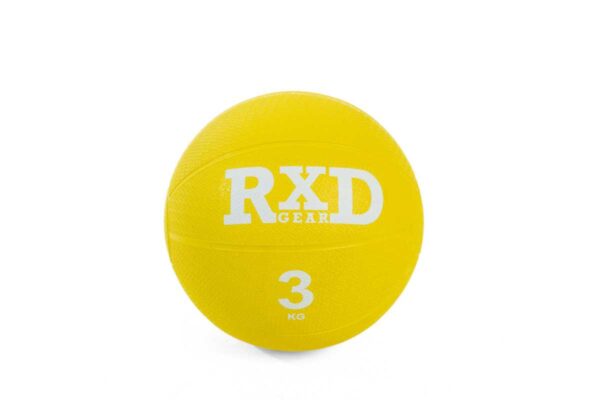 Rubber medicine ball 3kg gelb